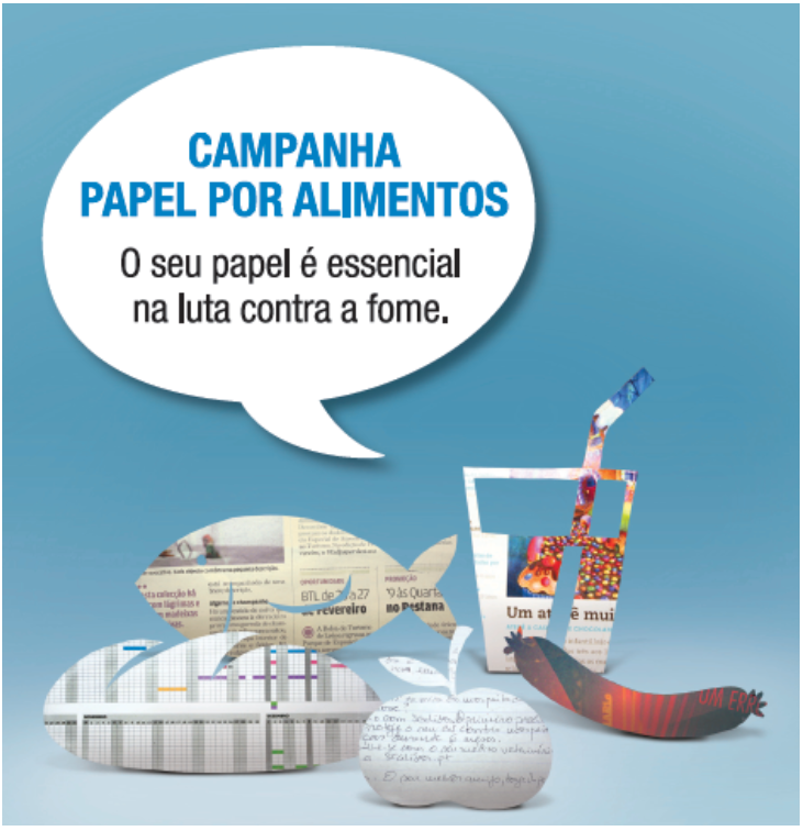 Campanha papel por alimentos